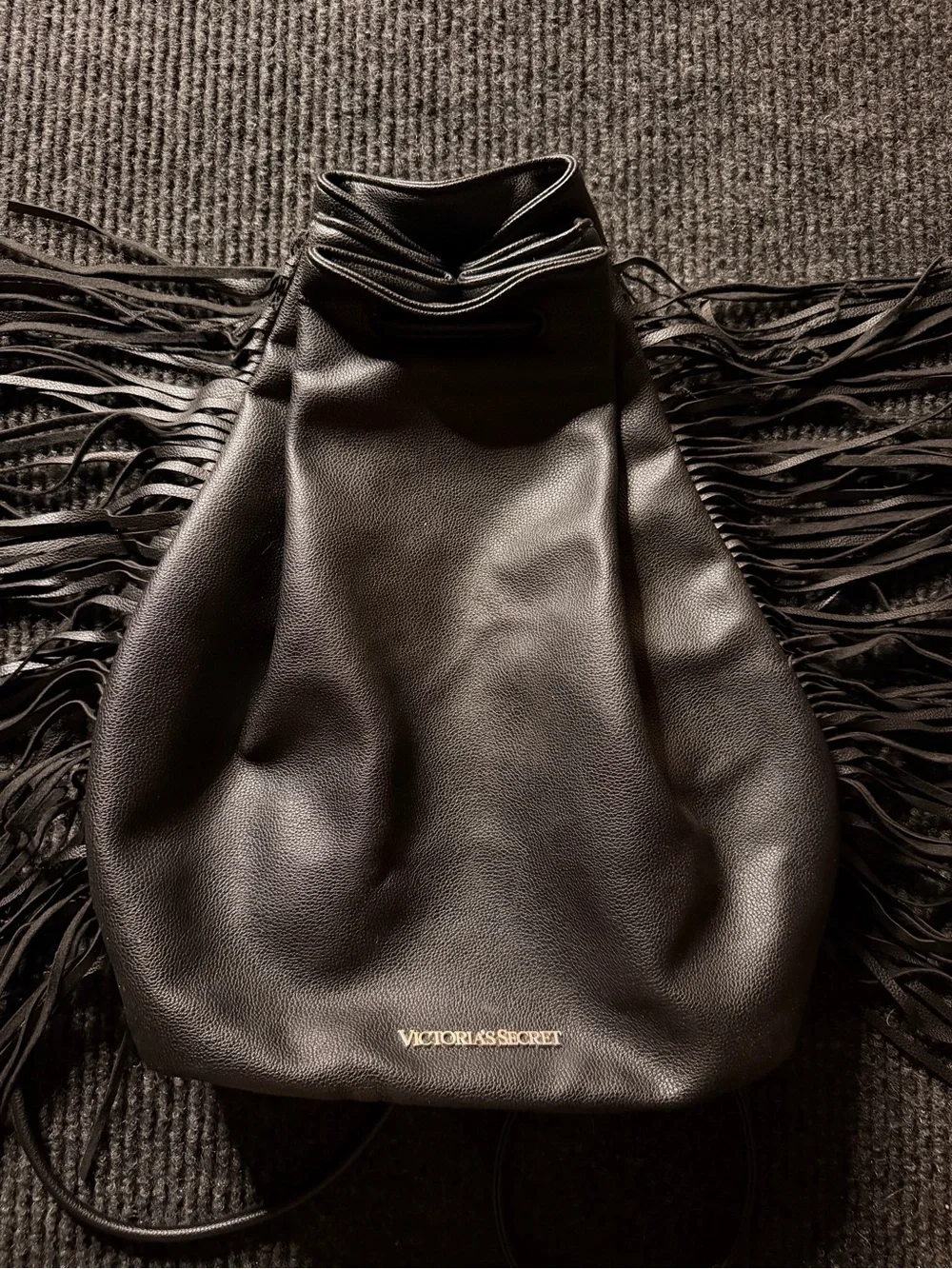 Victoria’s Secret 2015 Fashion Show Black Fringe Backpack